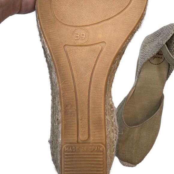 Toni Pons Natural Stone Jute Wedge Heels Size 8 8.5 US 39 EU - Picture 6 of 17
